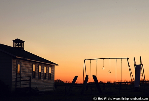 Amish;country;dusk;evening sky;fall;playground;school;silhouette;summer;sunset;twilight;WI;Wisconsin;one room schoolhouse