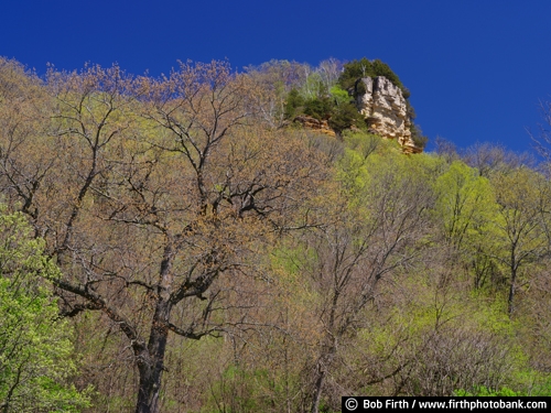 bluffs;Eagle Bluff;Great River Road;Mississippi River bluffs;Mississippi River Valley;Perrot State Park;spring trees;Trempealeau, WI;Wisconsin