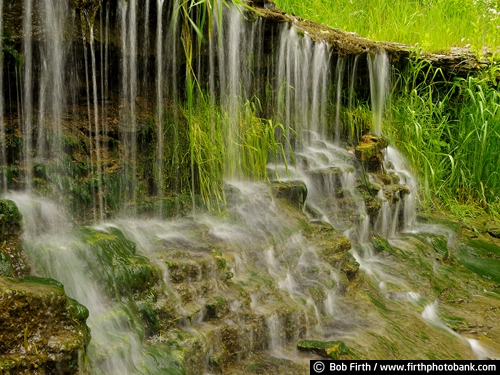 waterfall;water;spring;Navoo IL;Mississippi River Valley;Illinois;Great River Road