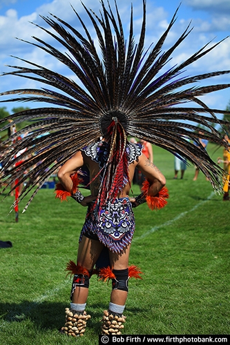 Aztec;South America;South American Indians;central mexico;Aztec dancer;Aztec woman;Pow Wow;celebration of life;tradition;customs;traditional;traditional ceremonies;tribes;Wacipi;regalia;authentic design;social gathering;powwaw;dancer;Indian dancers;cultural;culture;people;feathers;colorful feathers;eagle feathers used on Native American regalia;feather headdress;feathers used by Indians;feathers used in regalia;pheasant feathers;pheasant feathers for Aztec regalia;woman;person;Native American Indians;Native Americans