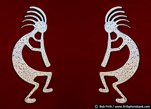 Native Americans;Kokopelli;deity that presides over childbirth and agriculture;feathers or antenna like protrusions on his head;fertility deity;Hopi Indians;humpbacked flute player;represents the spirit of music;Southwestern art;Southwestern Native American Art;Southwestern Native American culture;Southwestern Native American Indians;trickster god;trickster god;Native American art;cultural;culture;traditional;tradition;customs;American Indian symbolism