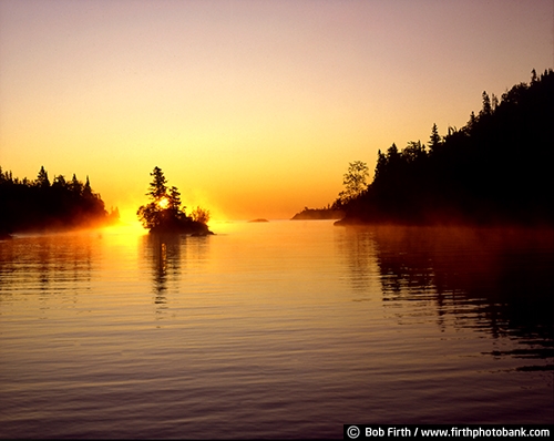 destination;Great Lakes;inspirational;Isle Royale National Park;island;Kitchi Gammi;Lake Superior;MI;Michigan;moody;orange sky;pine trees;peaceful;silhouettes;sunrise;sun;trees;reflections