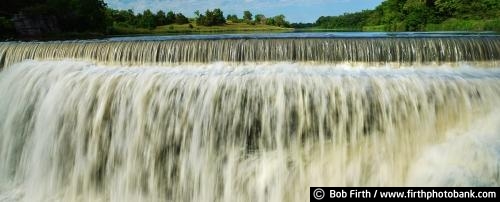 panoramic photo;South Dakota;panoramic;river;motion;moving water;Split Rock River;waterfall;water;SD