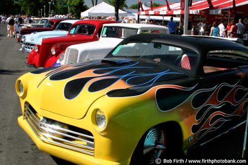 Back to the Fifties;St. Paul;MN;Minnesota;MN State Fairgrounds;old cars;event;vintage cars;hot rods;coups;forties cars;custom paint;restoration;summer;photos of old cars;car details;car shows;paint jobs;fixed up cars;flames on cars;MN;Twin Cities;attraction