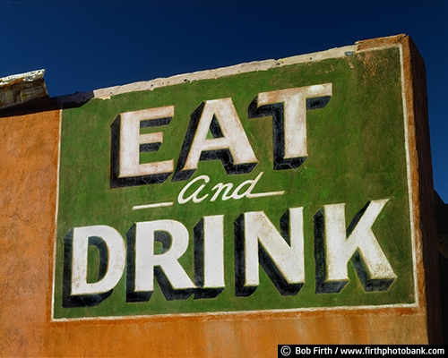 advertising;beverage;building;business;cafe;Eat and Drink;food;hand painted sign;signage;signs;wall sign