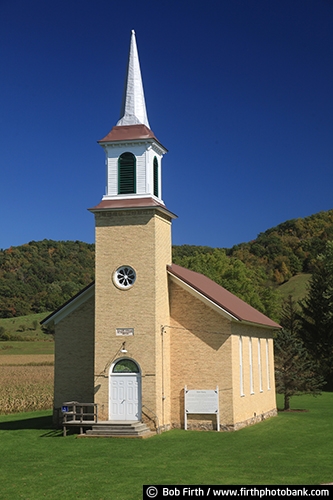 backroads;church;country;bluffs;hills;historic;inspirational;old;rural;Wisconsin;fall;Ontario WI